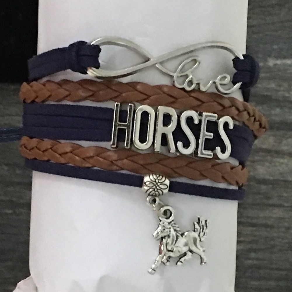 Horse  Infinity Bracelet, Horse Lovers Jewelry